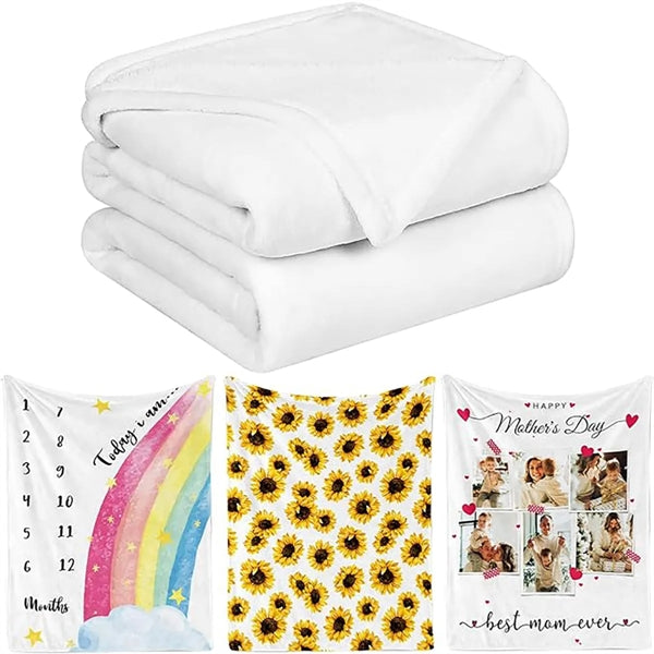 40X60 Customized Sublimation Thick Throw Flannel Blanket