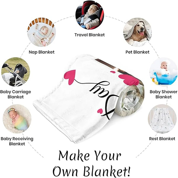 40X60 Customized Sublimation Thick Throw Flannel Blanket
