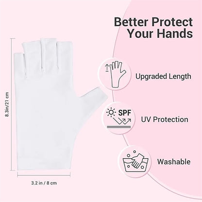Anti UV Fingerless Gloves for Nail Lamp