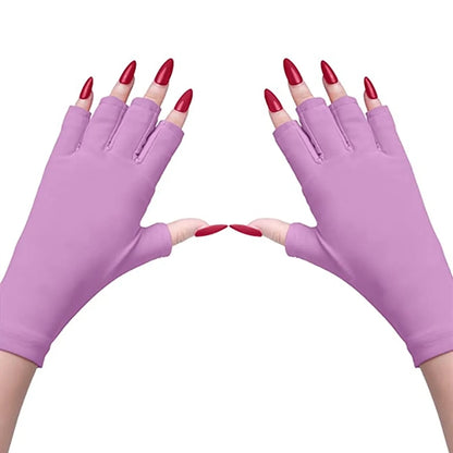 Anti UV Fingerless Gloves for Nail Lamp