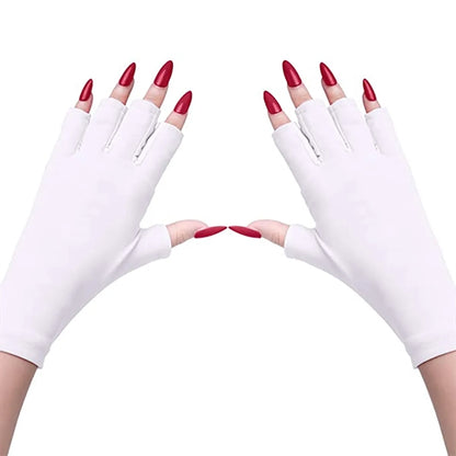 Anti UV Fingerless Gloves for Nail Lamp