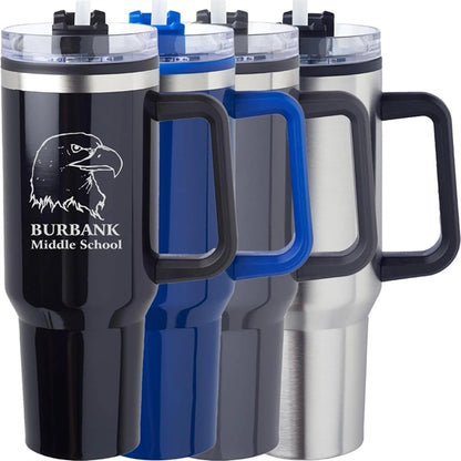 Premium 40 oz. Stainless Steel Hugo Travel Mugs