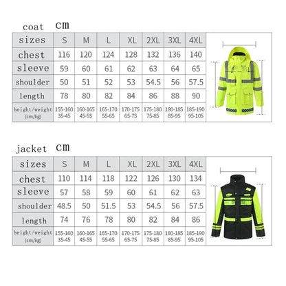Winter Safety Jacket Reflective Raincoat 5 in 1 High Vis