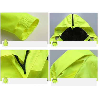 Winter Safety Jacket Reflective Raincoat 5 in 1 High Vis