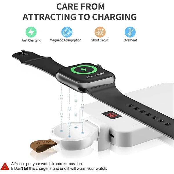 Portable Apple Watch Magnetic Quick USB Wireless Charger