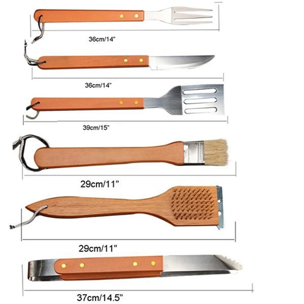 18 Pieces Barbecue Set With Storage Case