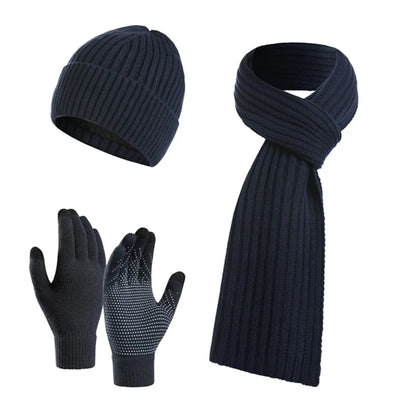 Winter Hats Scarf for Men with Touchscreen Gloves