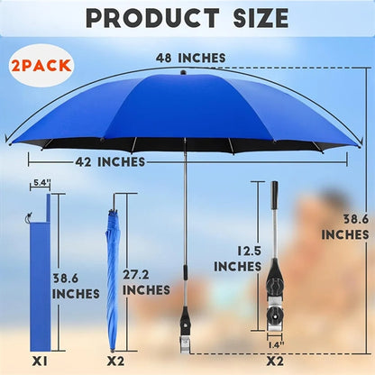 Adjustable Umbrella with Universal Clamp