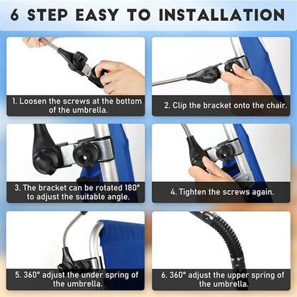 Adjustable Umbrella with Universal Clamp