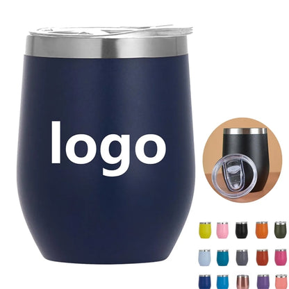 12oz Stainless Steel Vacuum Insulated Wine Tumbler With Lid