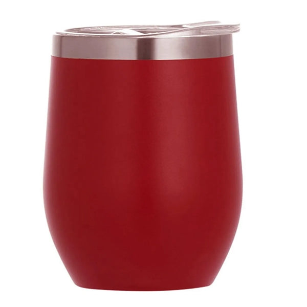 12oz Stainless Steel Vacuum Insulated Wine Tumbler With Lid