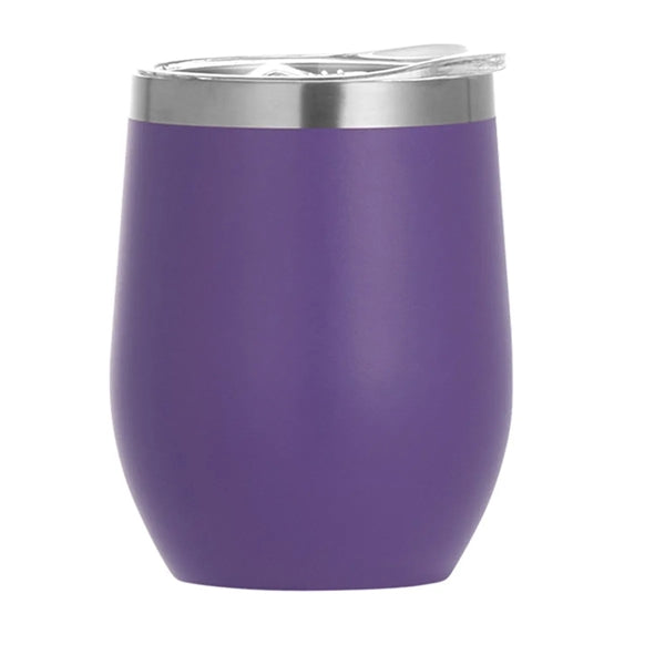 12oz Stainless Steel Vacuum Insulated Wine Tumbler With Lid
