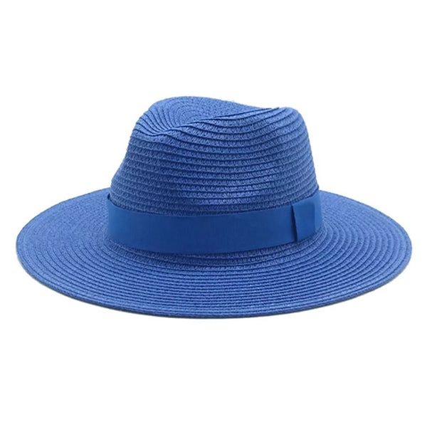 Women Wide Brim Travel Straw Panama Beach Hat