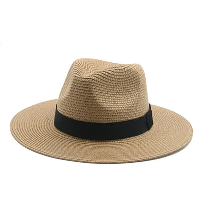 Women Wide Brim Travel Straw Panama Beach Hat