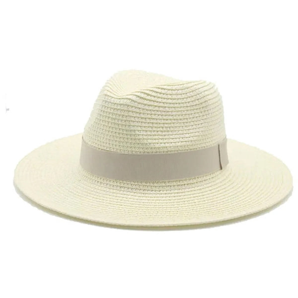 Women Wide Brim Travel Straw Panama Beach Hat