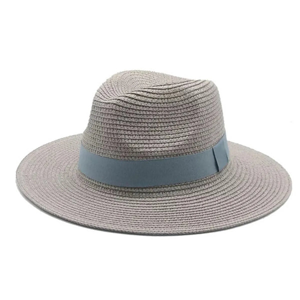 Women Wide Brim Travel Straw Panama Beach Hat