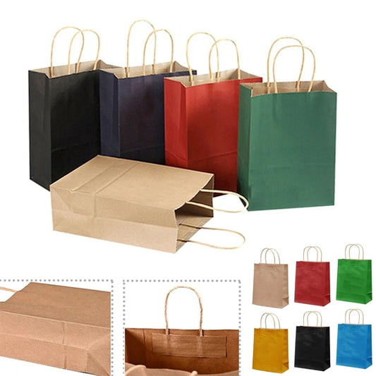Kraft Paper Shopping Bags With Handle