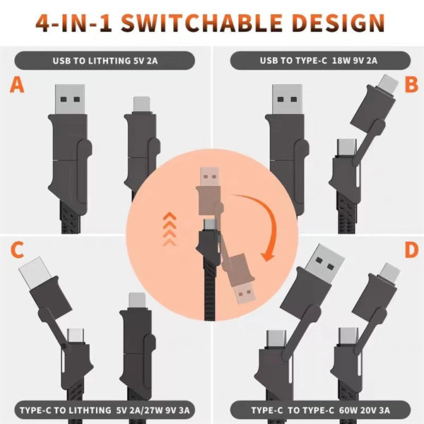 4-In-1 Multi Charging Cable
