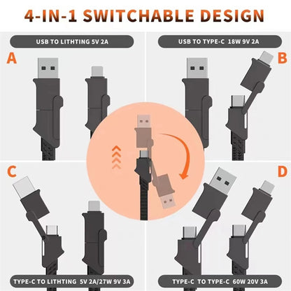 4-In-1 Multi Charging Cable