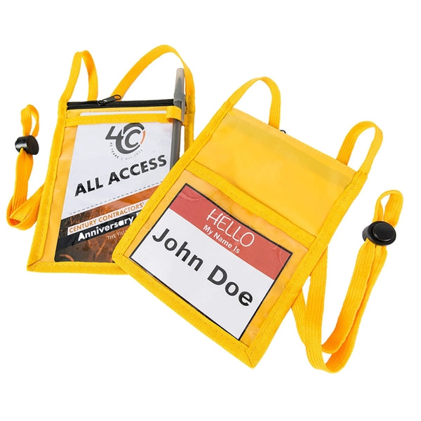 Premium Double Window RPET Recycled ID Neck Wallet