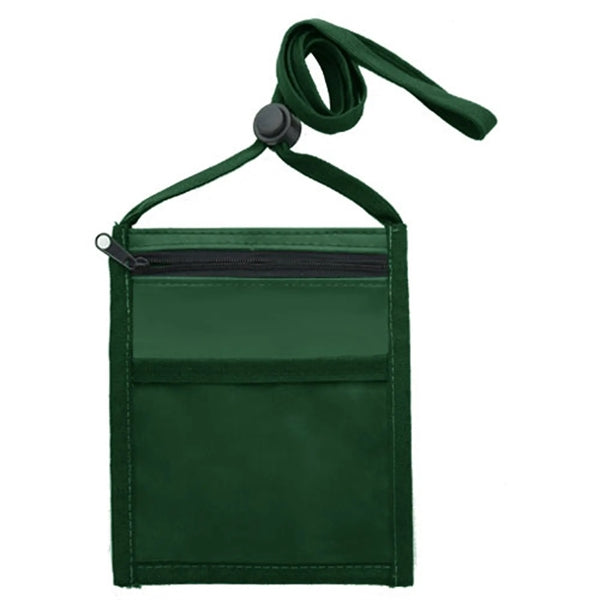 RPET Recycled Neck Wallet With Front Zipper Pocket
