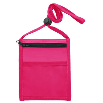 RPET Recycled Neck Wallet With Front Zipper Pocket