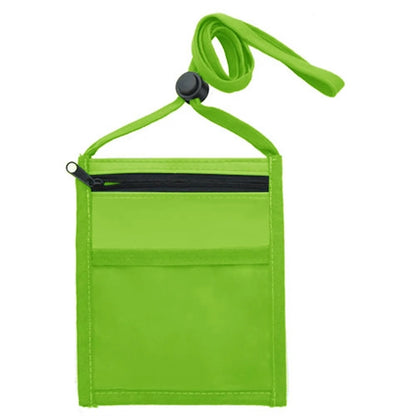RPET Recycled Neck Wallet With Front Zipper Pocket