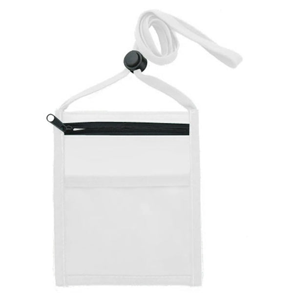 RPET Recycled Neck Wallet With Front Zipper Pocket