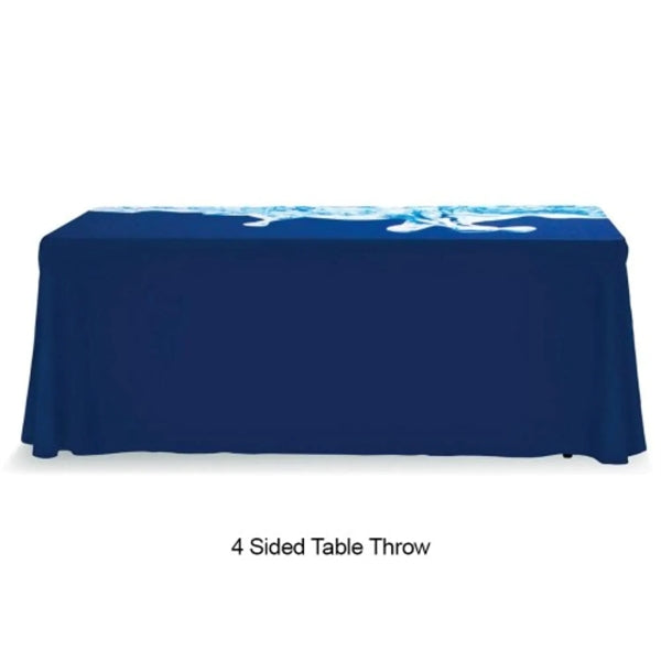 4' Premium TableCloth Fully Sublimated Flowing Table Throw