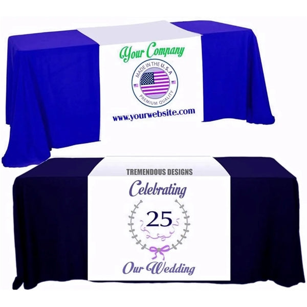 32" Wide Fully Sublimated Satin Table Runners