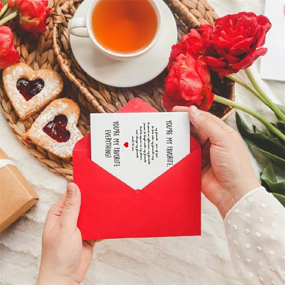 Valentine's Day Love Card Set With Envelope