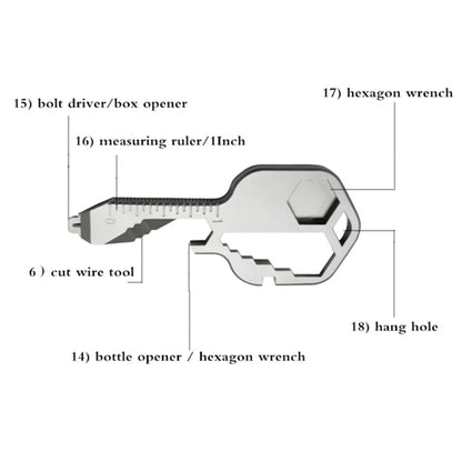 24 In 1 Key Shaped Multitool