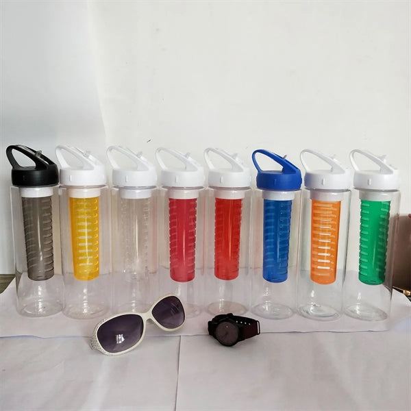 Tritan Fruit Infuser Bottle With Flip Up Lid