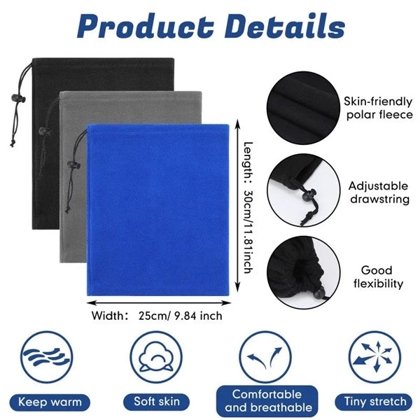 Winter Drawstring Fleece Neck Gaiter