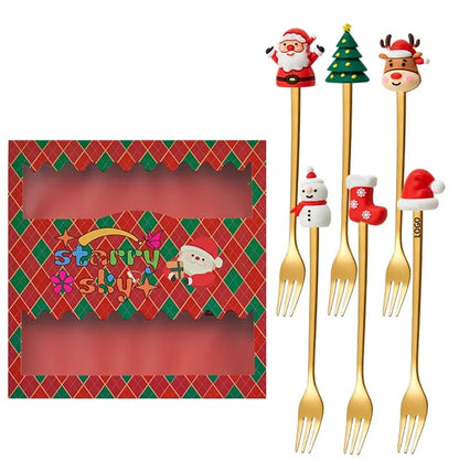 Christmas Stainless Steel Spoon And Forks Set