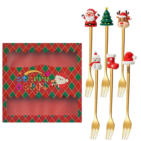 Christmas Stainless Steel Spoon And Forks Set