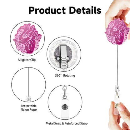 Retractable Nursing Badge Reel