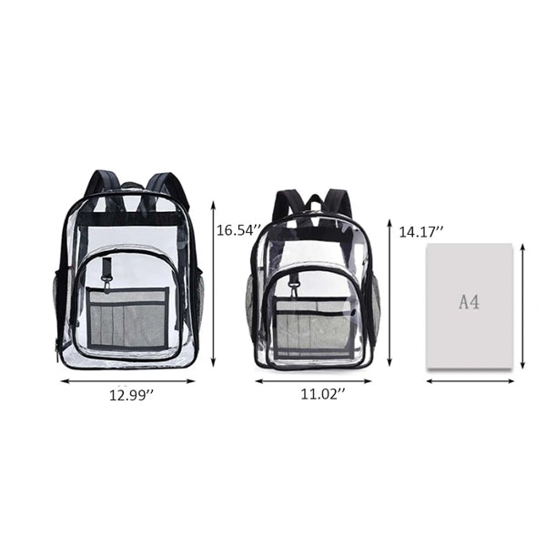 Custom Stadium approved Large Capacity Clear Backpacks