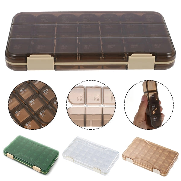 Portable Pill Box Vitamin Organizer