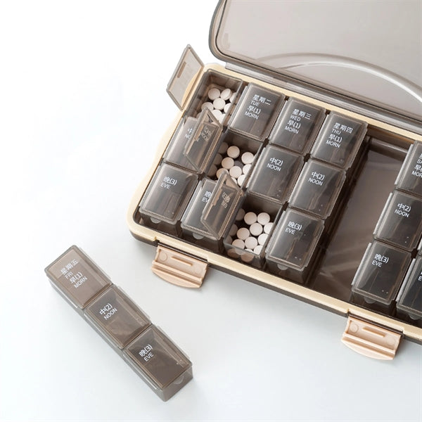 Portable Pill Box Vitamin Organizer