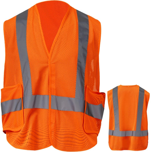 Class 2 Adjustable Breakaway Hi Vis Mesh Safety Vest