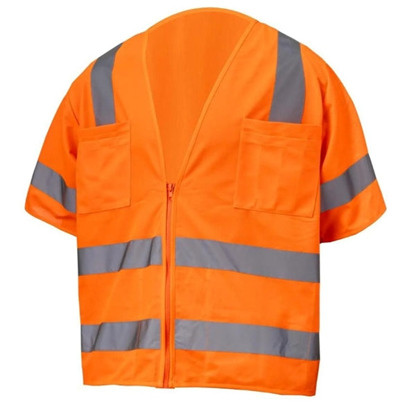 Premium Knitted Hi Vis Class 3 Safety Vest with 4 Pockets