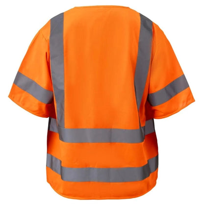 Premium Knitted Hi Vis Class 3 Safety Vest with 4 Pockets