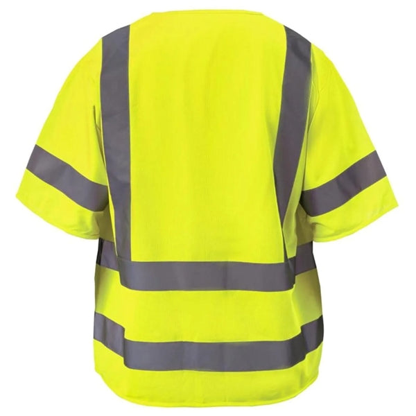 Premium Knitted Hi Vis Class 3 Safety Vest with 4 Pockets