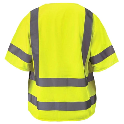 Premium Knitted Hi Vis Class 3 Safety Vest with 4 Pockets