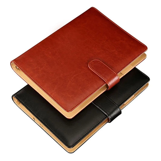 Leather Journal Notebook with Card Bag