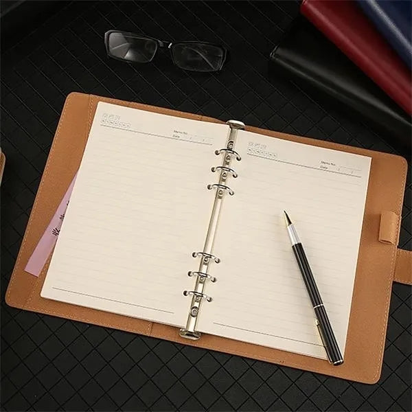 Leather Journal Notebook with Card Bag