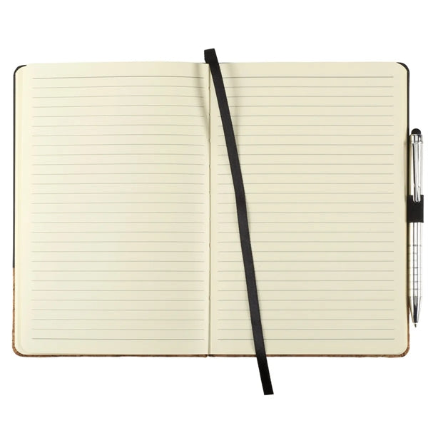 PU Notebook With Cork Ballpoint Pen