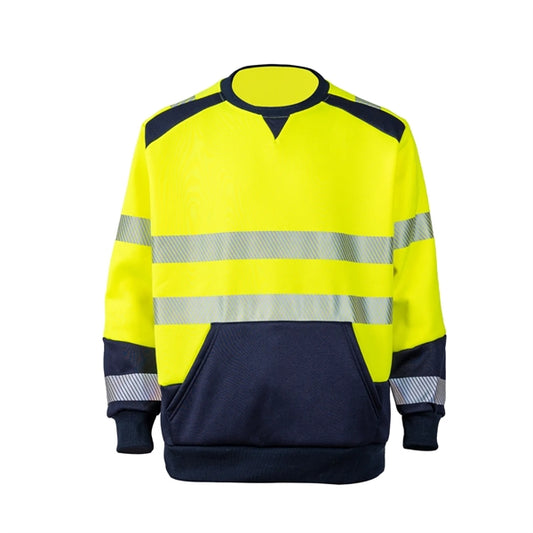 Hi Vis Class 3 Segmented Tape Safety Sweatshirt w/ Pocket