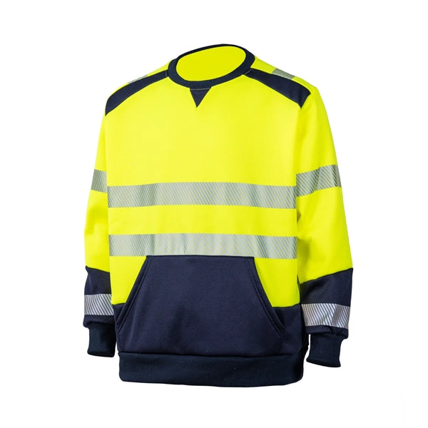 Hi Vis Class 3 Segmented Tape Safety Sweatshirt w/ Pocket